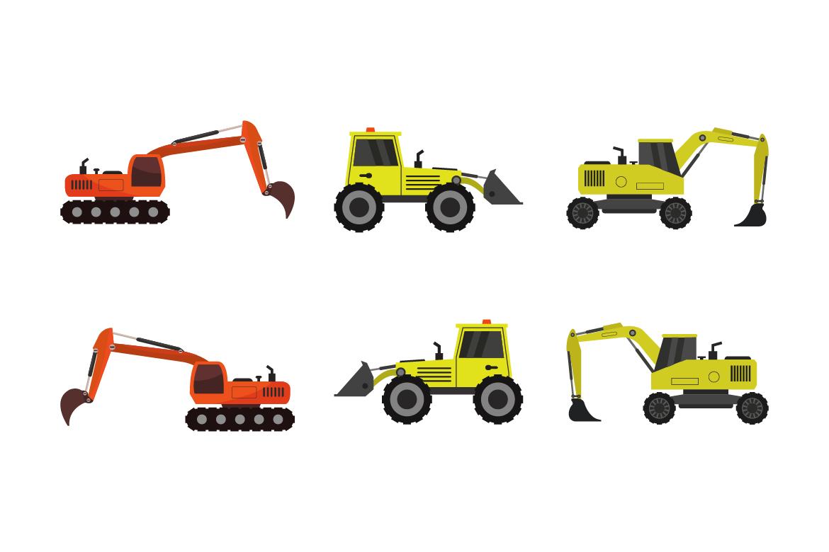 Excavator or Digger Vector Set 5 | Deeezy