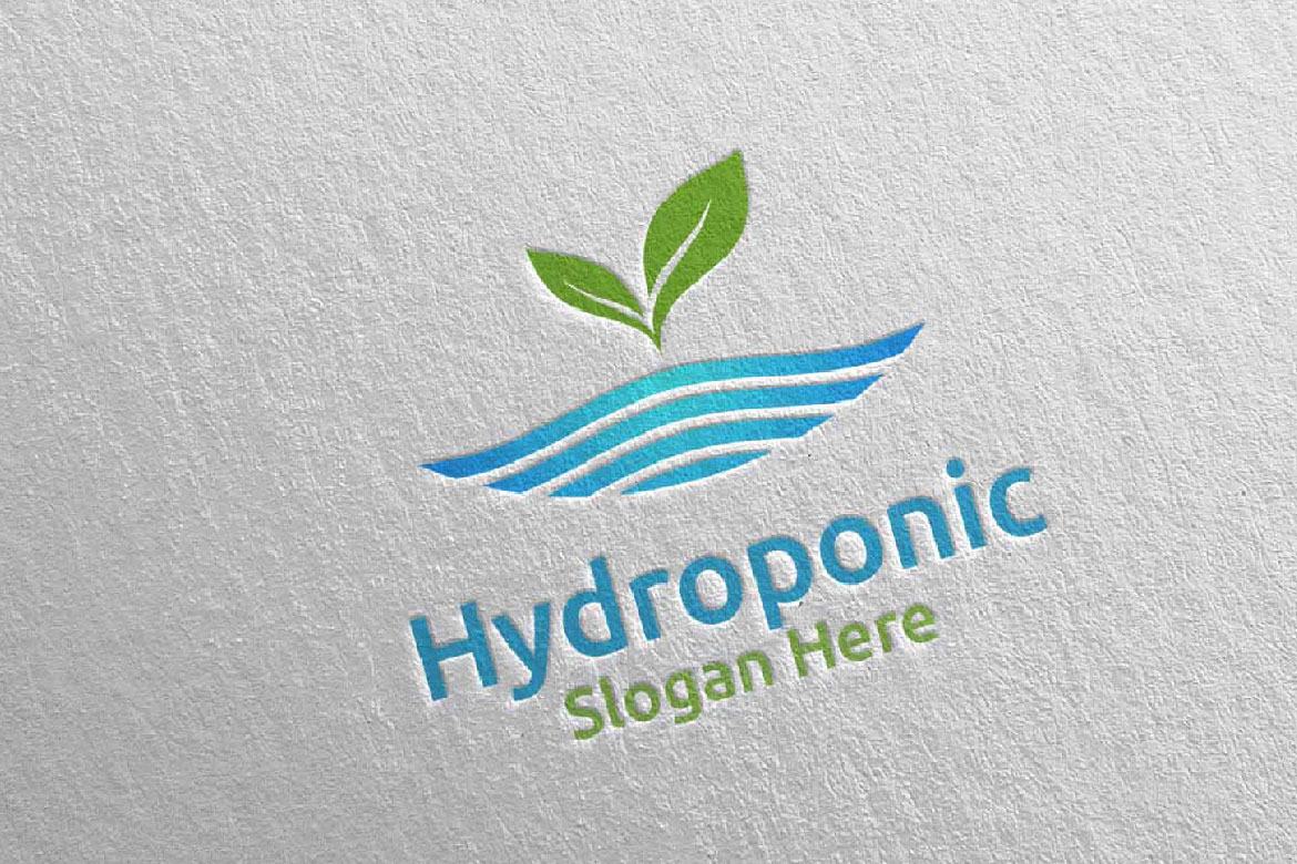 Water Hydroponic Botanical Gardener Logo Design 75 | Deeezy