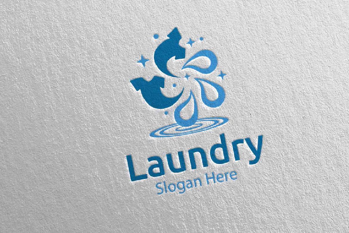 Laundry Dry Cleaners Logo 25 