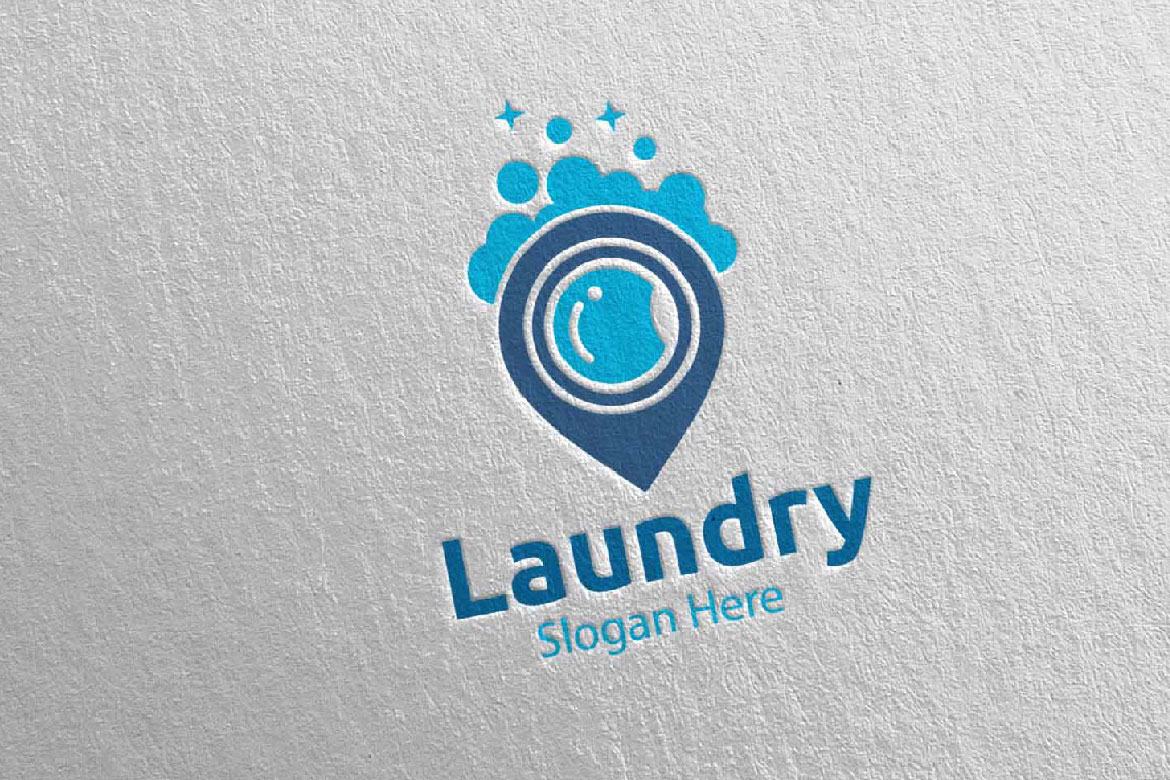 Pin Laundry Dry Cleaners Logo 53 | Deeezy