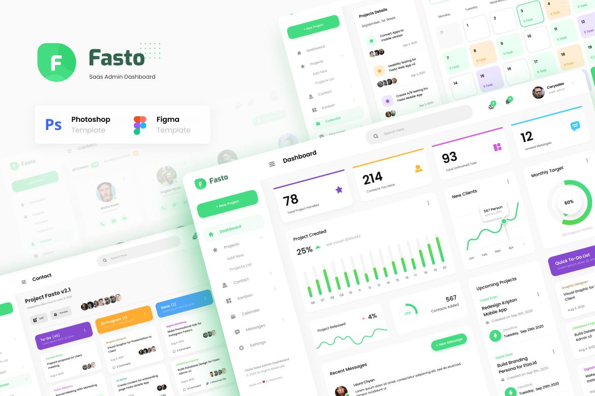 Fasto - Saas Admin Dashboard UI Design Template | Deeezy