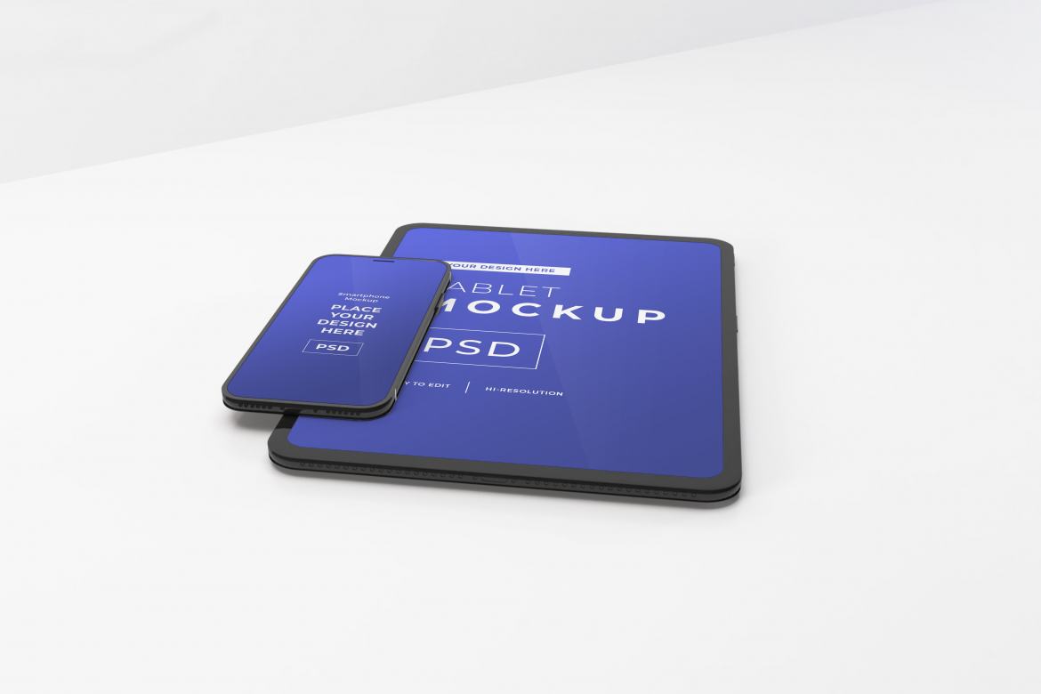 Realistic Tablet and Smartphone Device Mockup | Deeezy