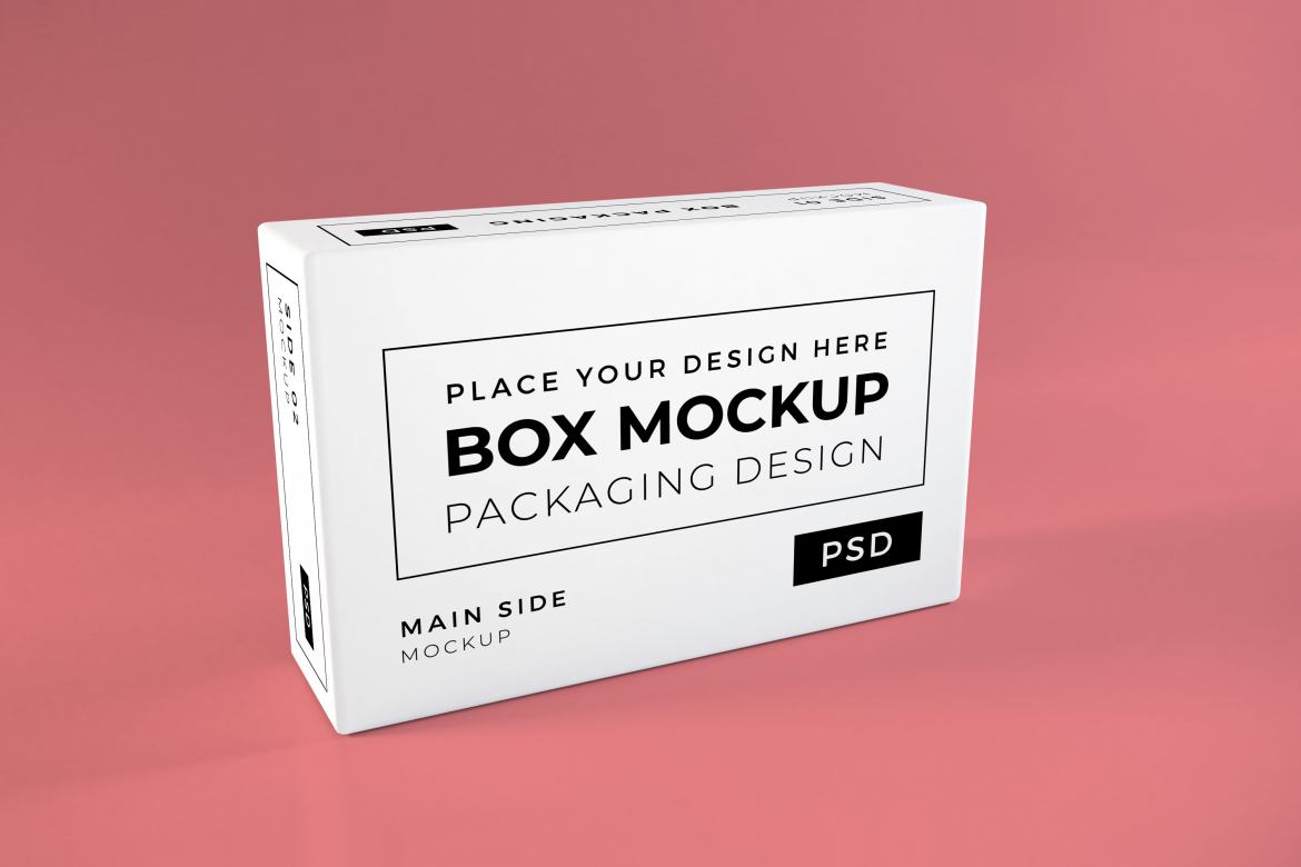 Realistic Long Box Packaging Mockup Template | Deeezy