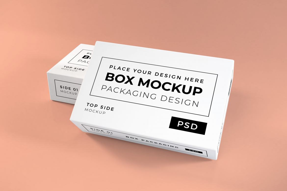 Realistic Long Box Packaging Mockup Template | Deeezy