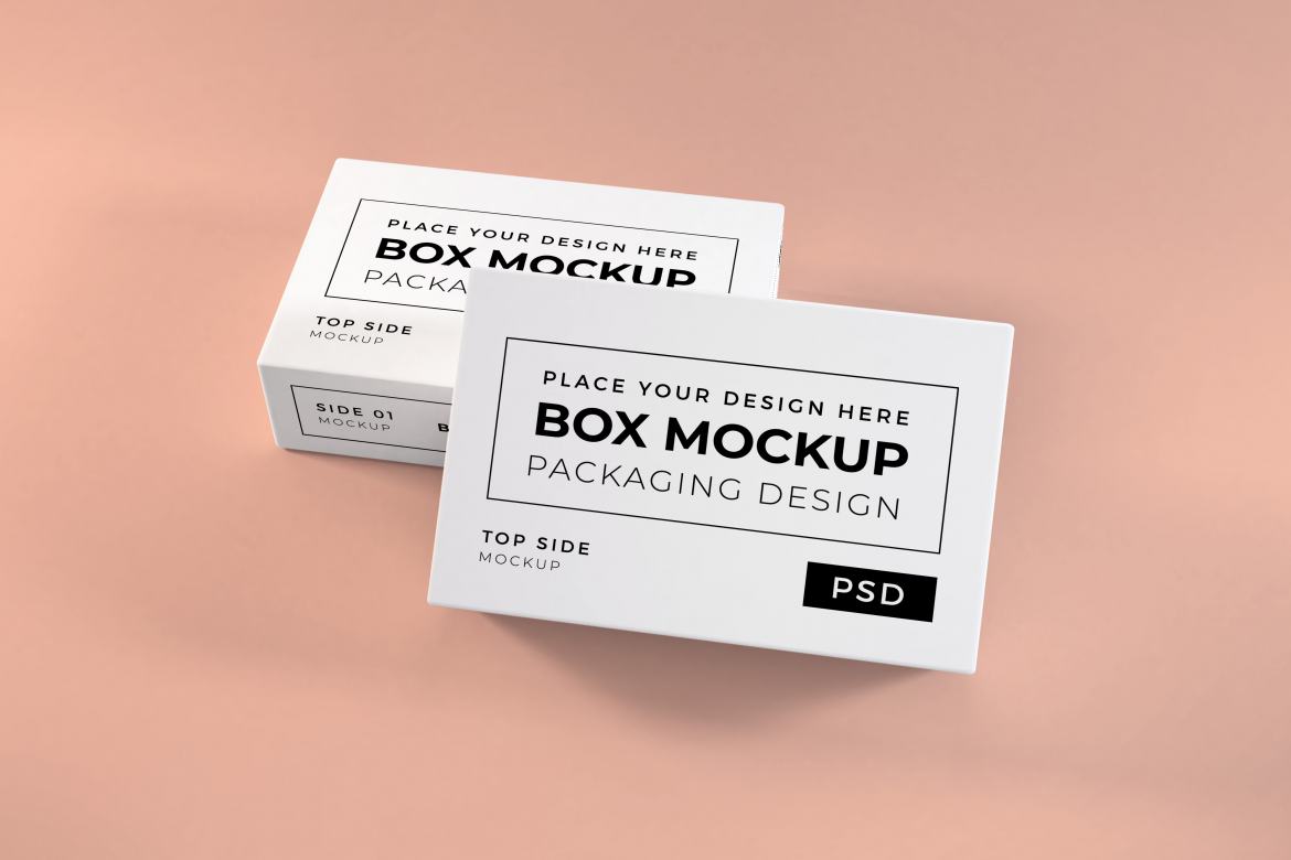 Realistic Long Box Packaging Mockup Template | Deeezy