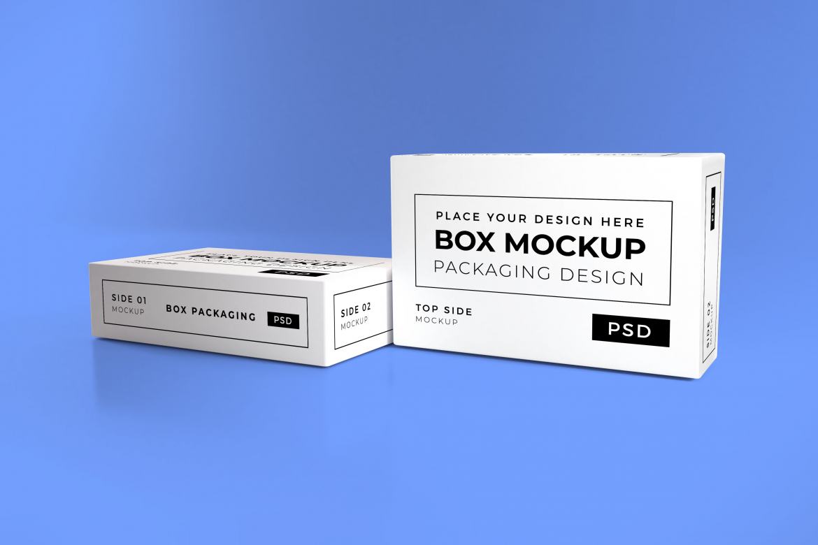 Realistic Long Box Packaging Mockup Template | Deeezy