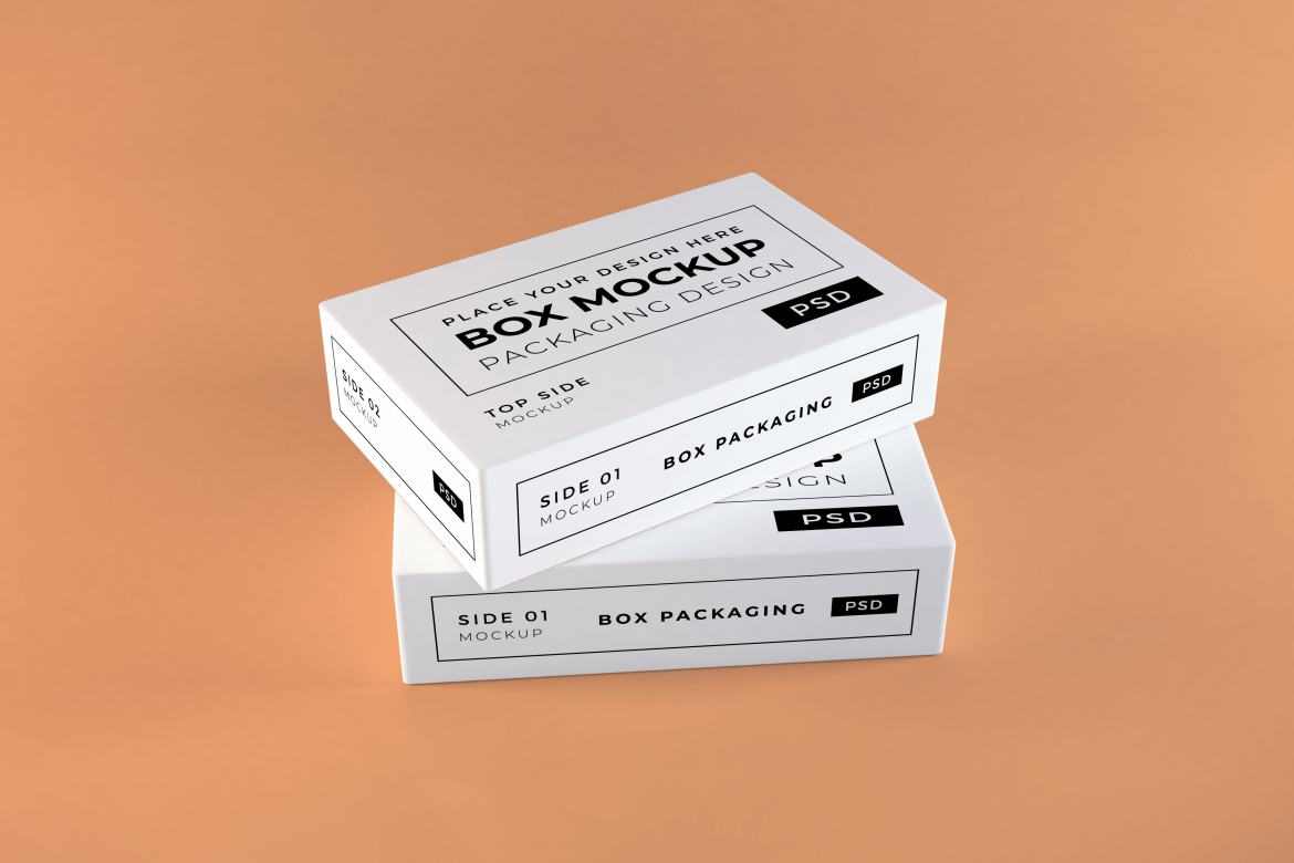 Realistic Long Box Packaging Mockup Template | Deeezy