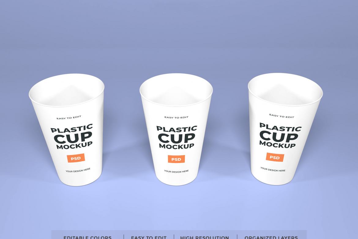 Realistic Plastic Cup Mockup Template | Deeezy