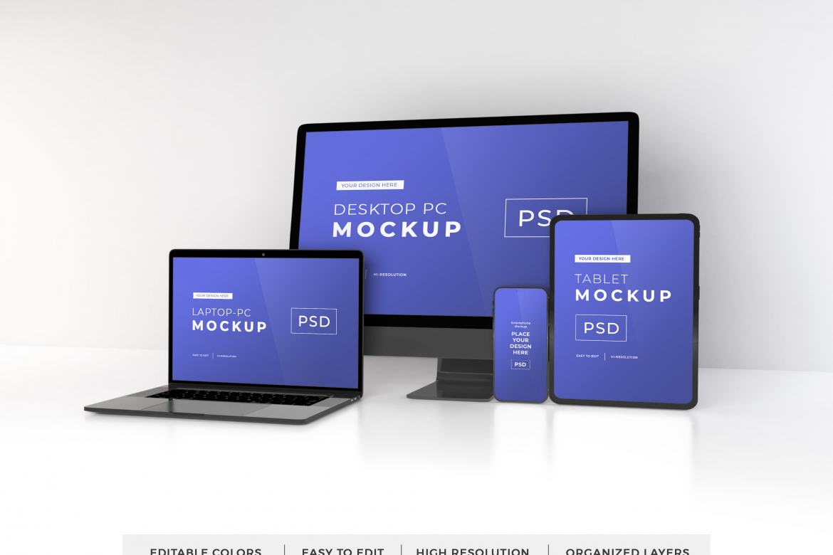 Realistic Mockup of Multiple Devices | Deeezy