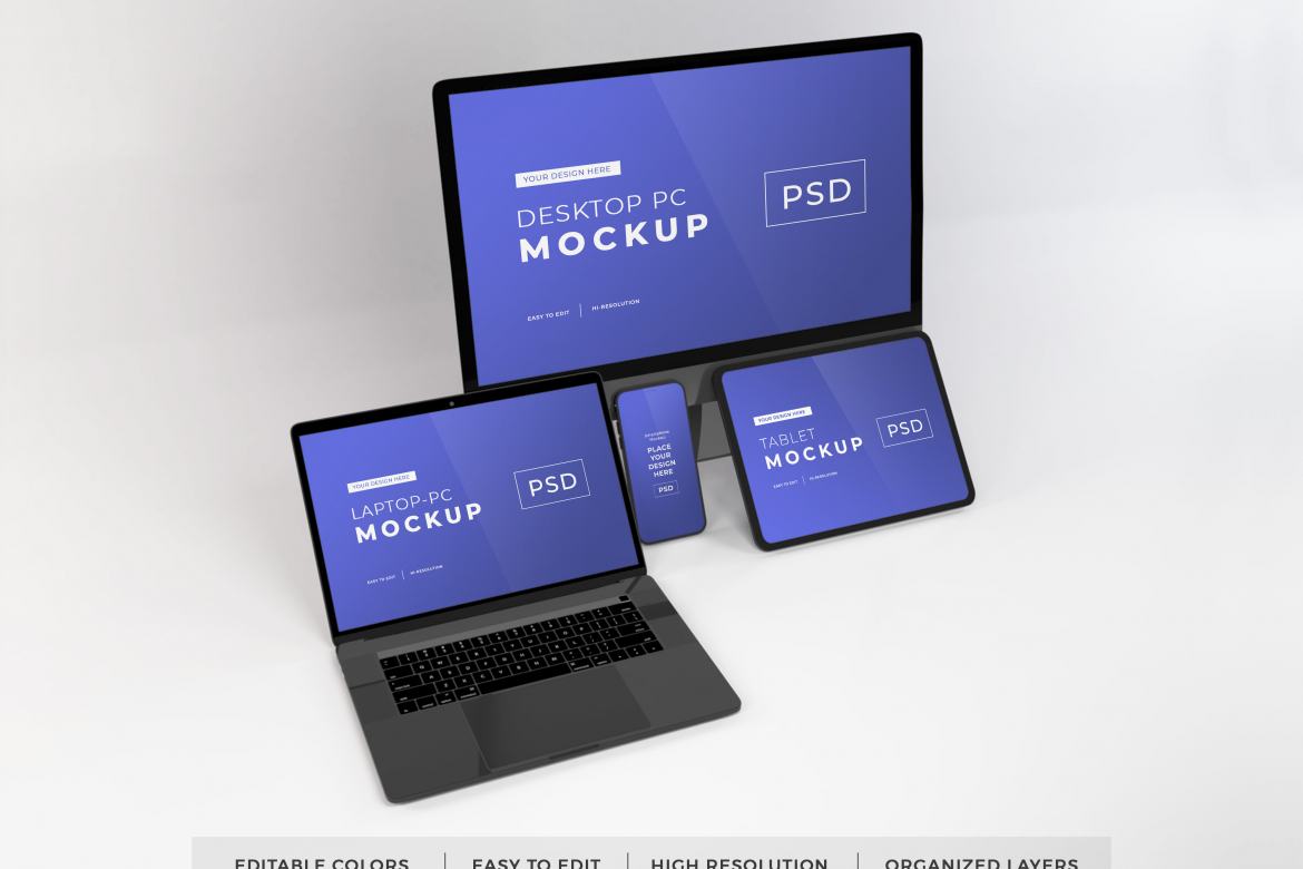 Realistic Mockup of Multiple Devices | Deeezy