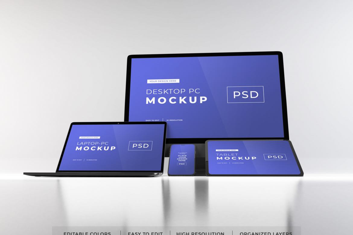 Realistic Mockup of Multiple Devices | Deeezy