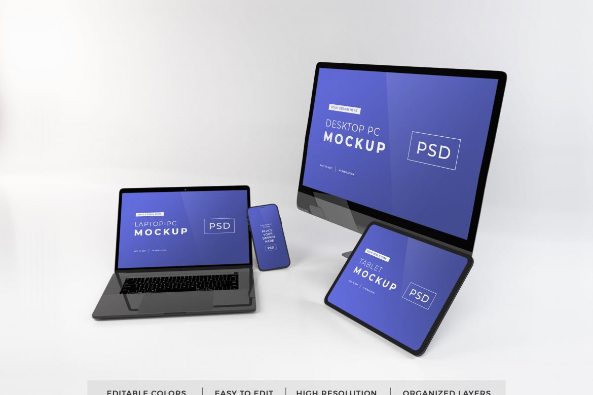 Realistic Mockup of Multiple Devices | Deeezy