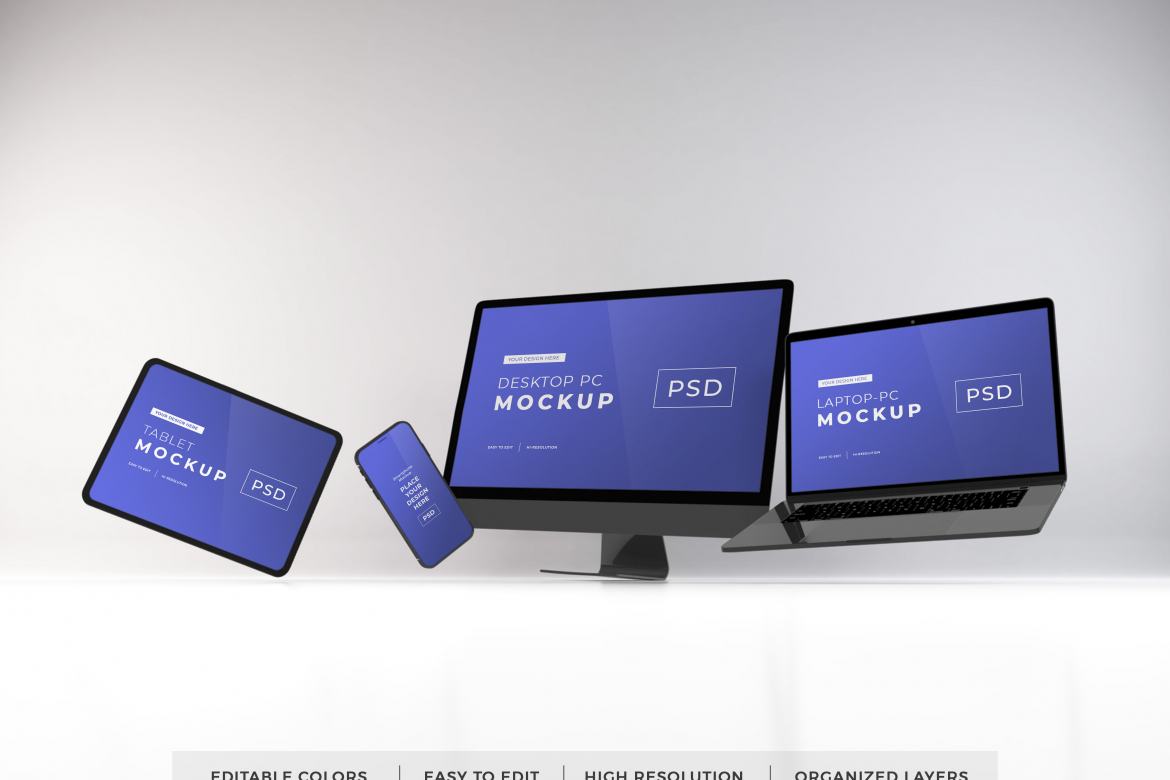 Realistic Mockup of Multiple Devices | Deeezy