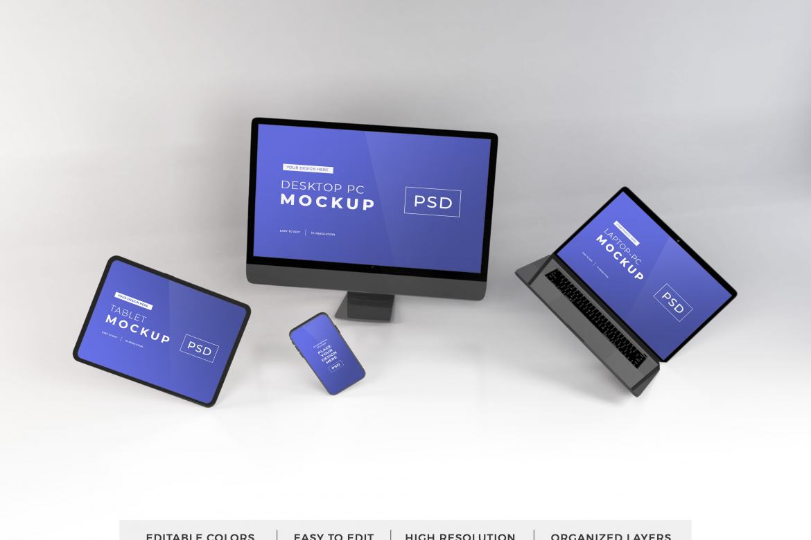 Realistic Mockup of Multiple Devices | Deeezy