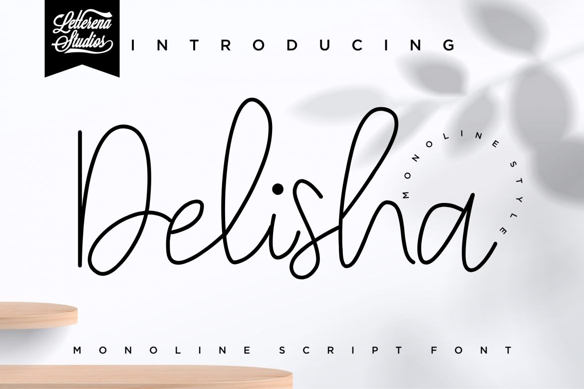 Delisha - Minimalist Monoline Script Font | Deeezy