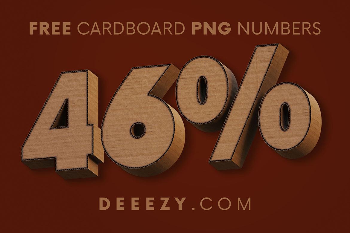 Cardboard Free 3D Numbers Deeezy