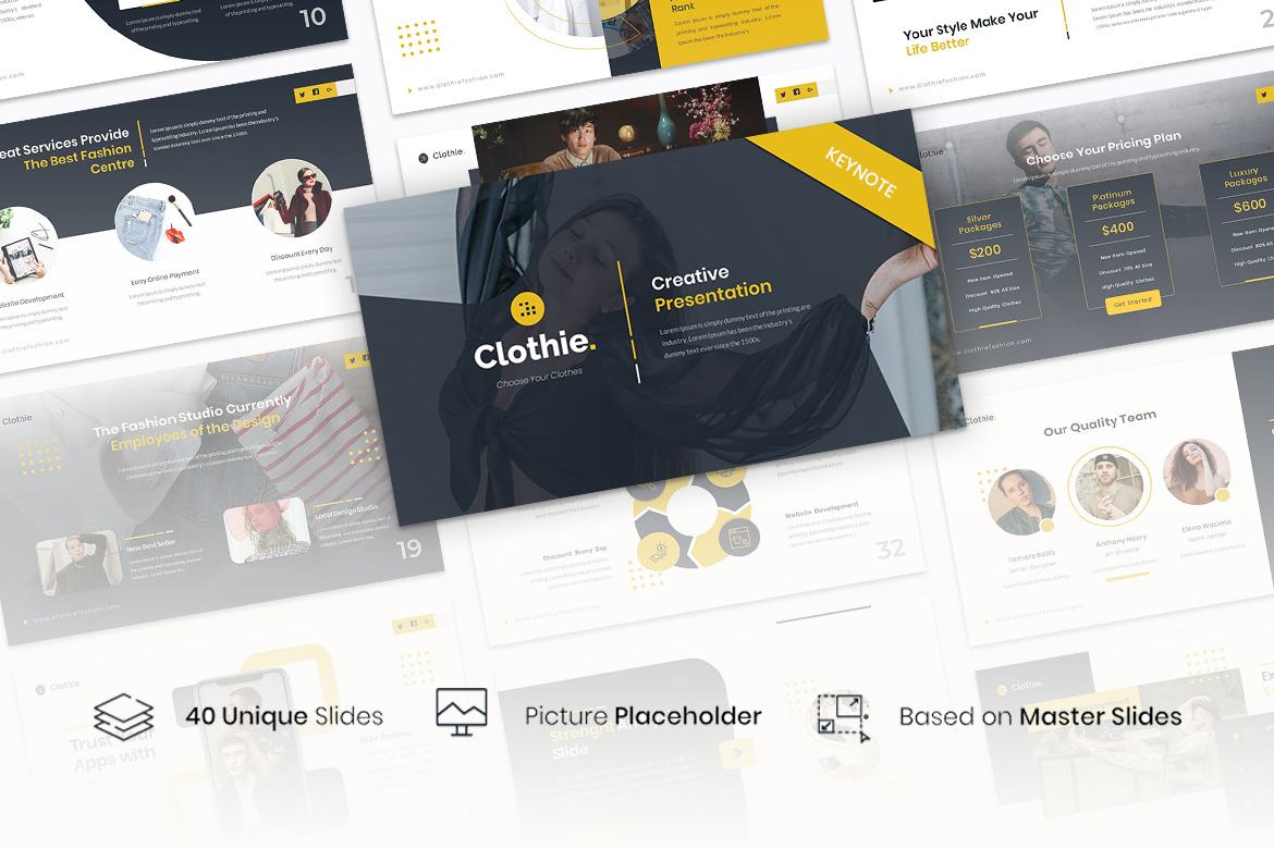 Clothie – Creative Business Presentation Template | Deeezy