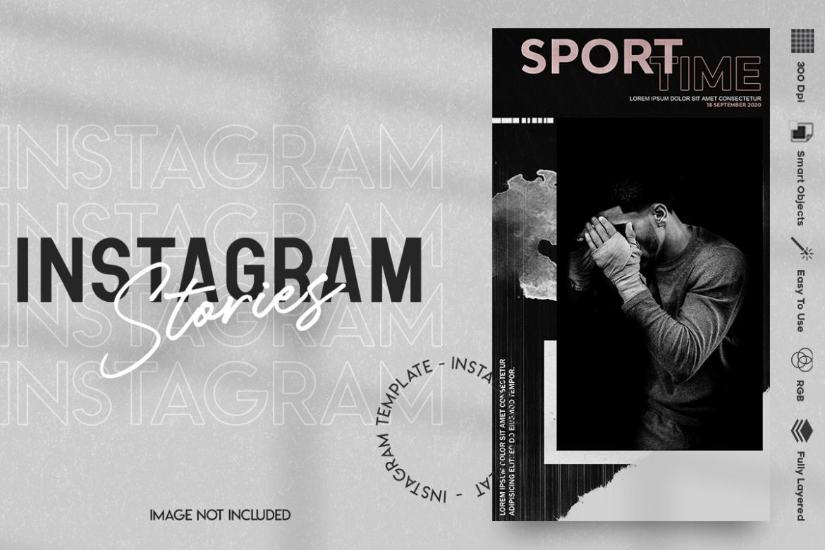 7 sport instagram stories template set Deeezy