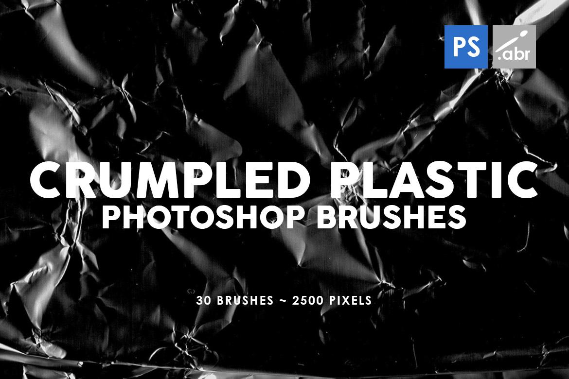 30 Crumpled Plastic Photoshop Stamp Brushes | Deeezy