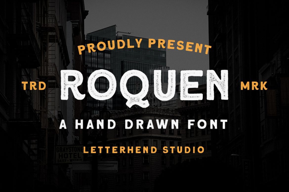 Roquen - A Hand Drawn Typeface | Deeezy