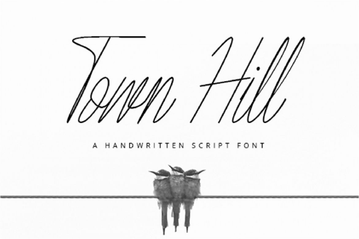 Town Hill - Handwritten Font | Deeezy