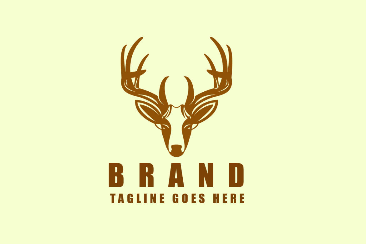 Simple & Clean Premade Deer Logo For Sale - Lobotz LTD
