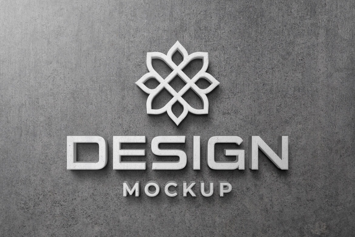 3D Logo Mockup on Concrete Wall | Deeezy