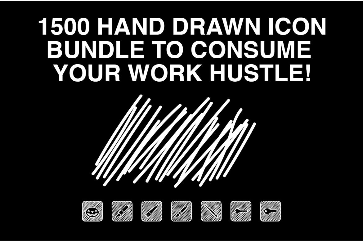 1500 Hand Drawn Icon Bundle | Deeezy