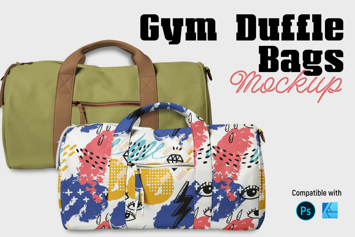 Gym duffle bags Mockup Deeezy