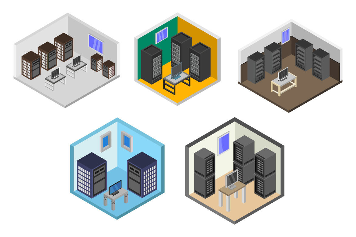 isometric server room | Deeezy