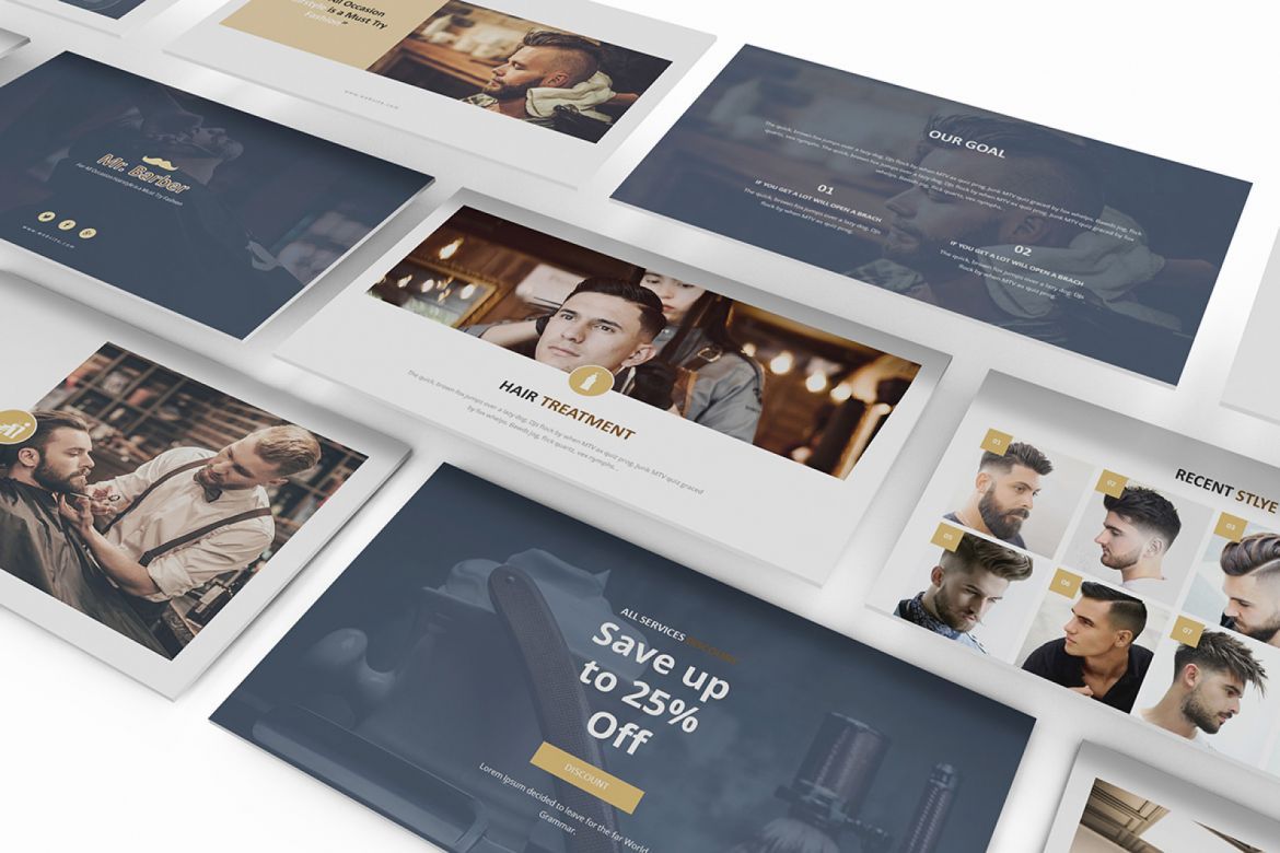 Mr Barber - Barbershop Powerpoint Template | Deeezy