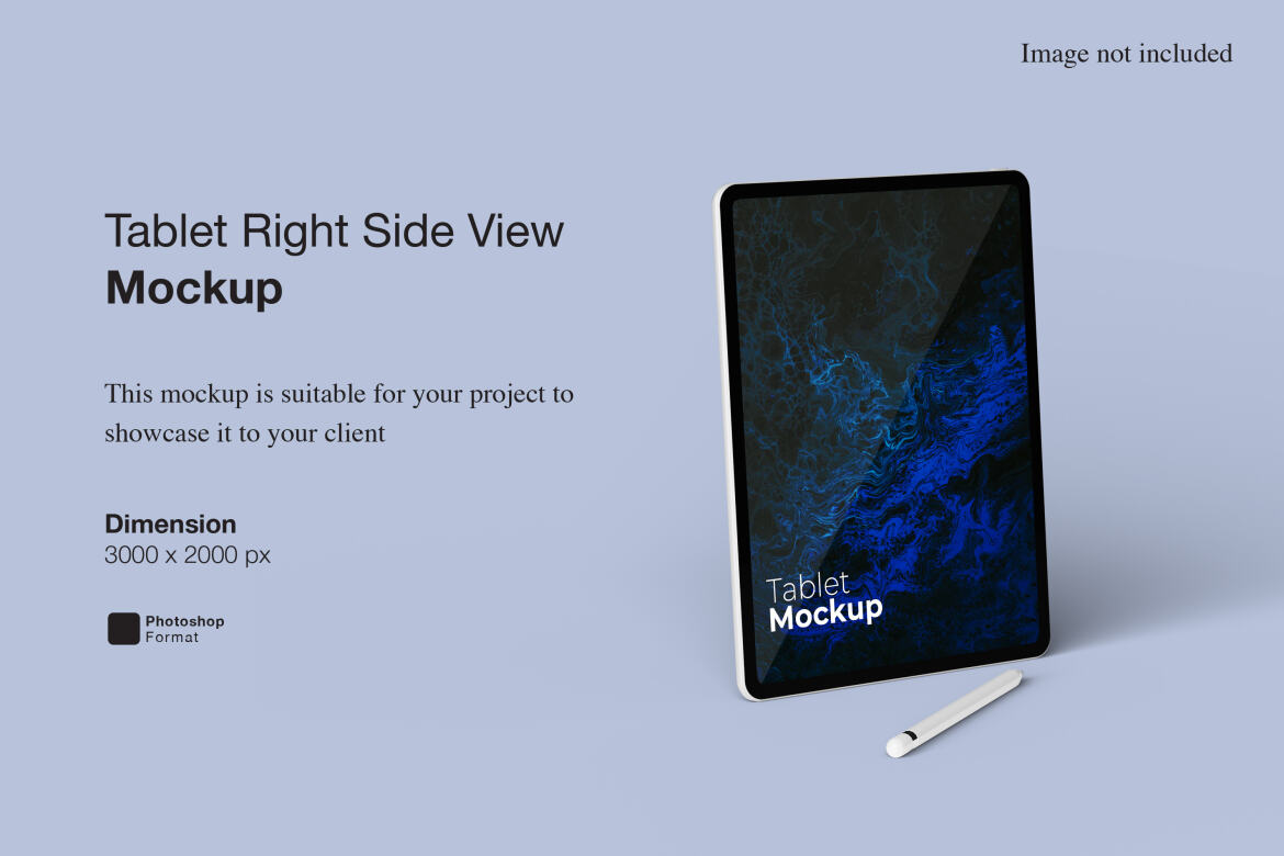 Tablet Right Side View Mockup | Deeezy
