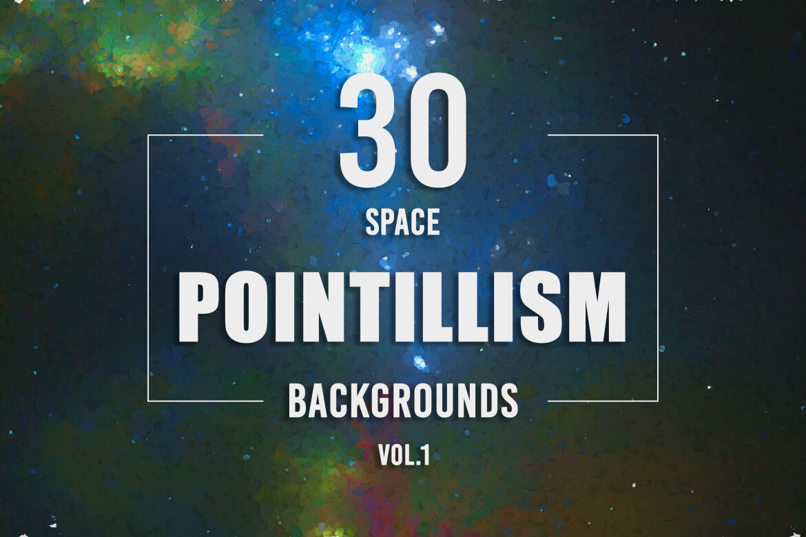 30 Pointillism Space Backgrounds - Vol. 1 | Deeezy