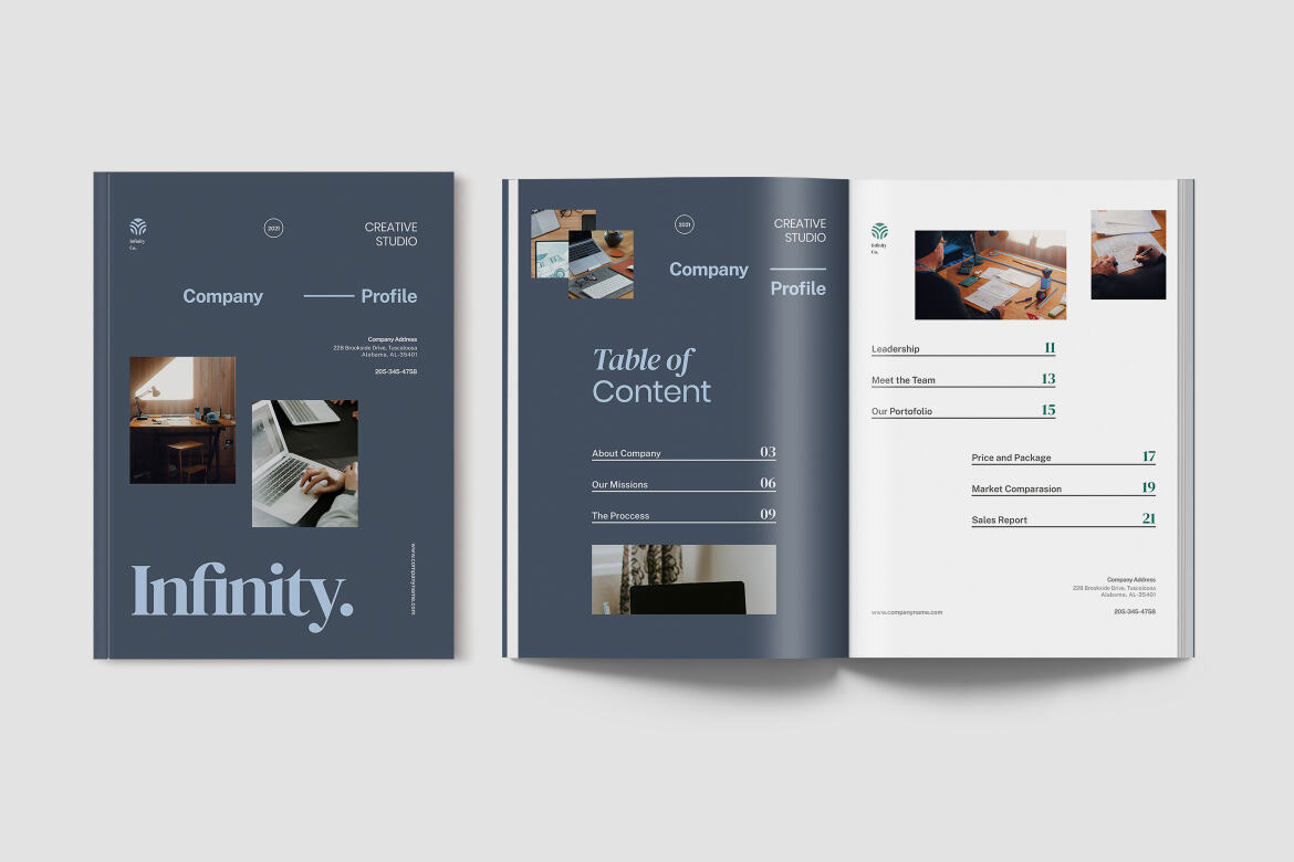 Infiny - Company Profile Indesign | Deeezy