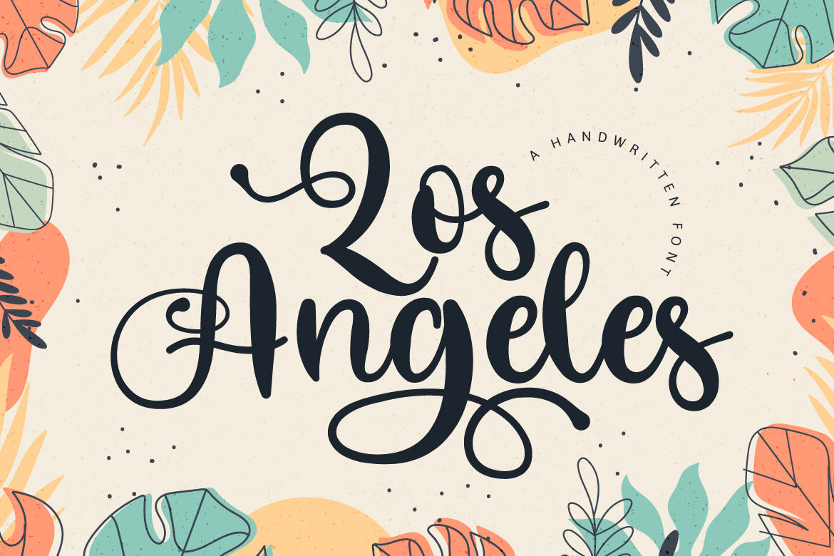 Los Angeles- a Handwritten Script Font | Deeezy