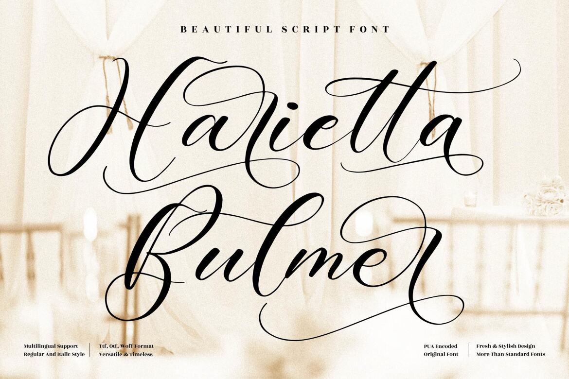 Harietta Bulmer - FREE Beautiful Script | Deeezy