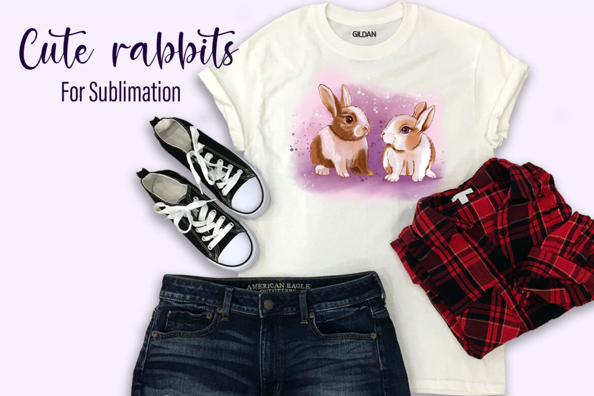 Cute rabbits Sublimation png | Deeezy