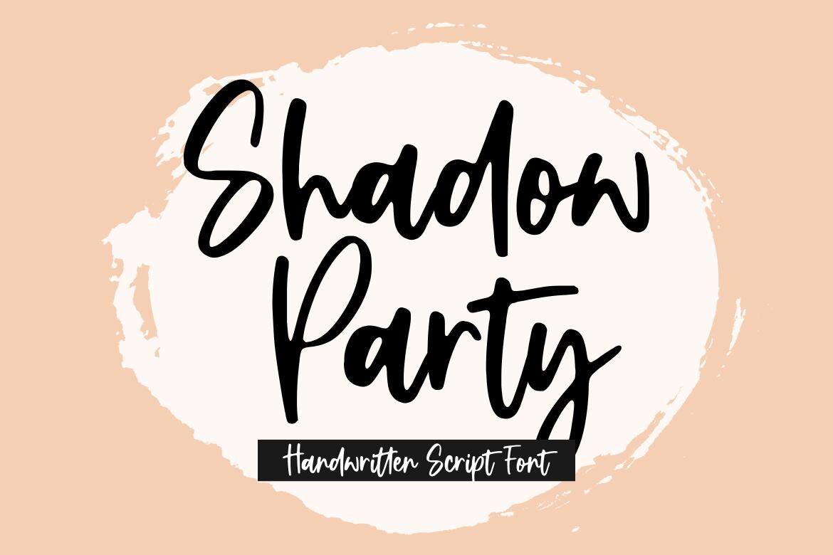 Shadow Party Handwritten Script Font | Deeezy