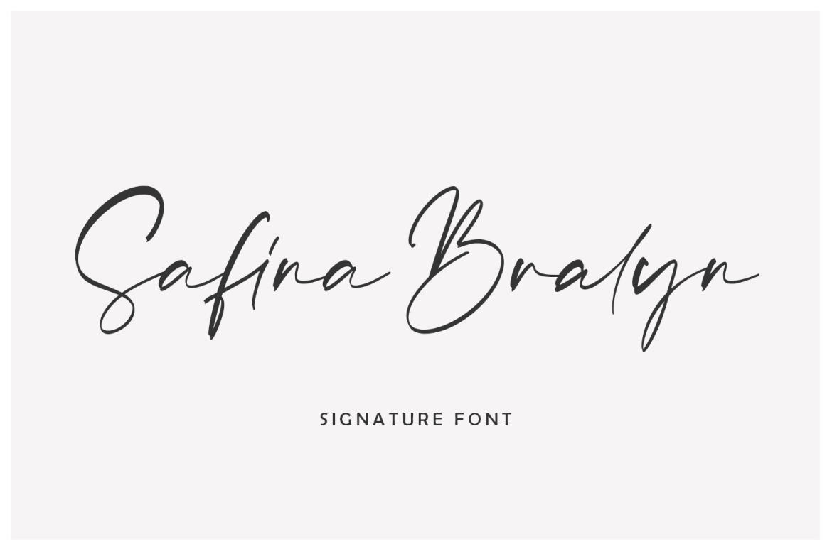 Safina Bralyn - Signature Font | Deeezy