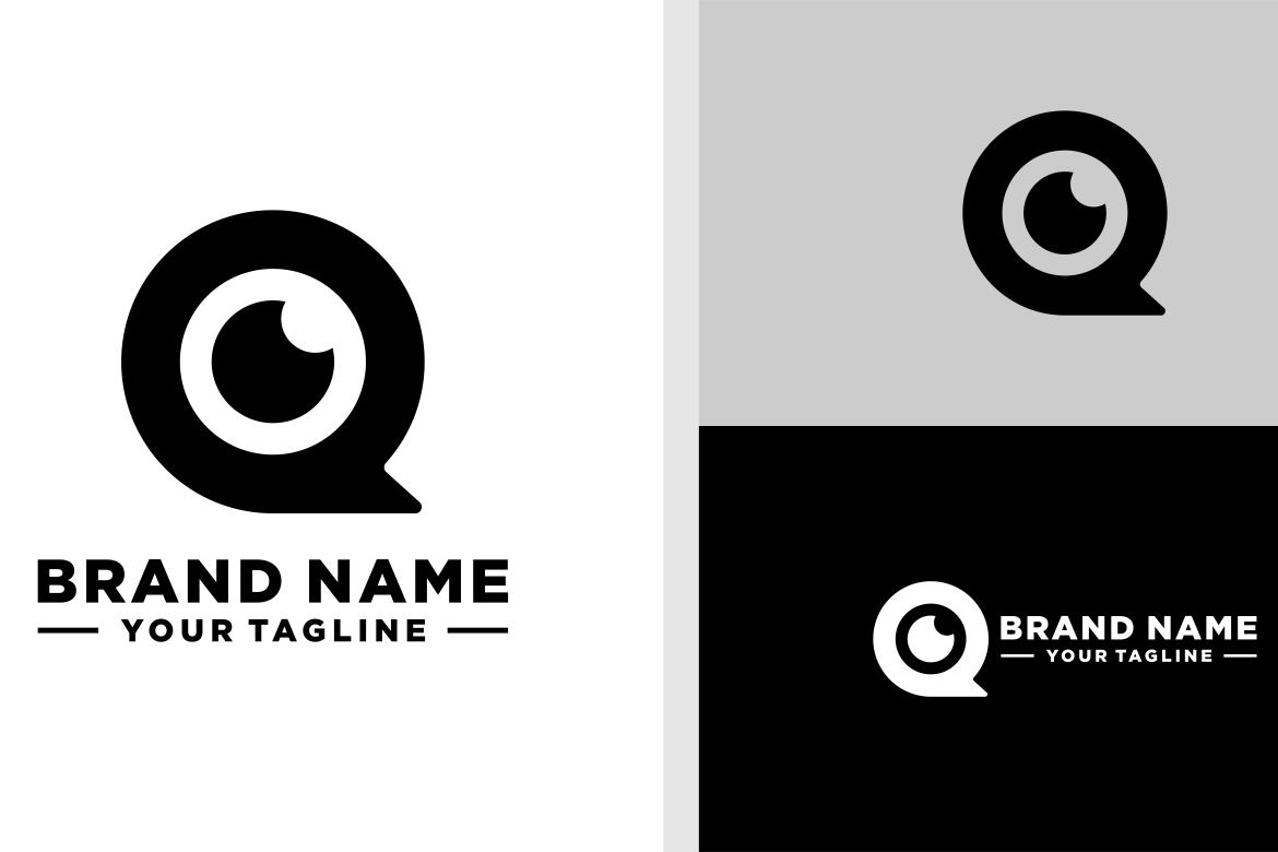 LETTER Q LOGO EYES NEGATIVE SPACE SPY APP | Deeezy