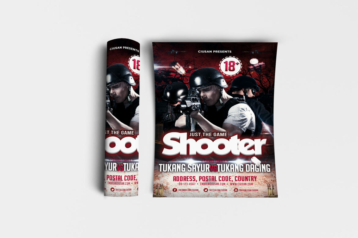 Shooter FREE Flyer Template | Deeezy