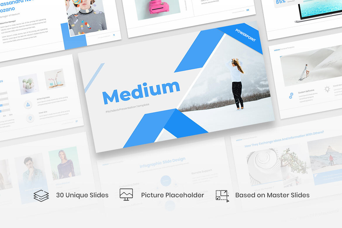 Medium – Pitchdeck PowerPoint Template | Deeezy