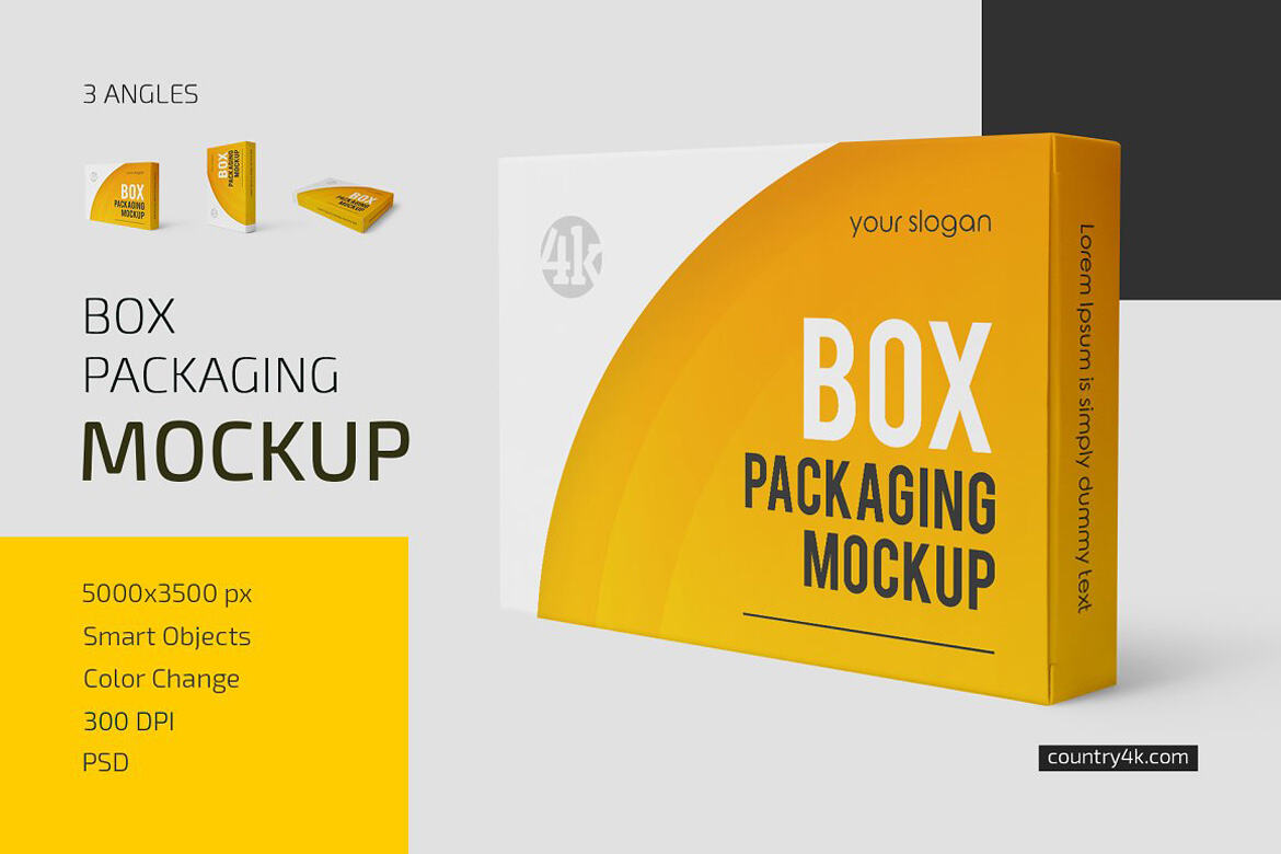 Box Packaging Mockup Set | Deeezy