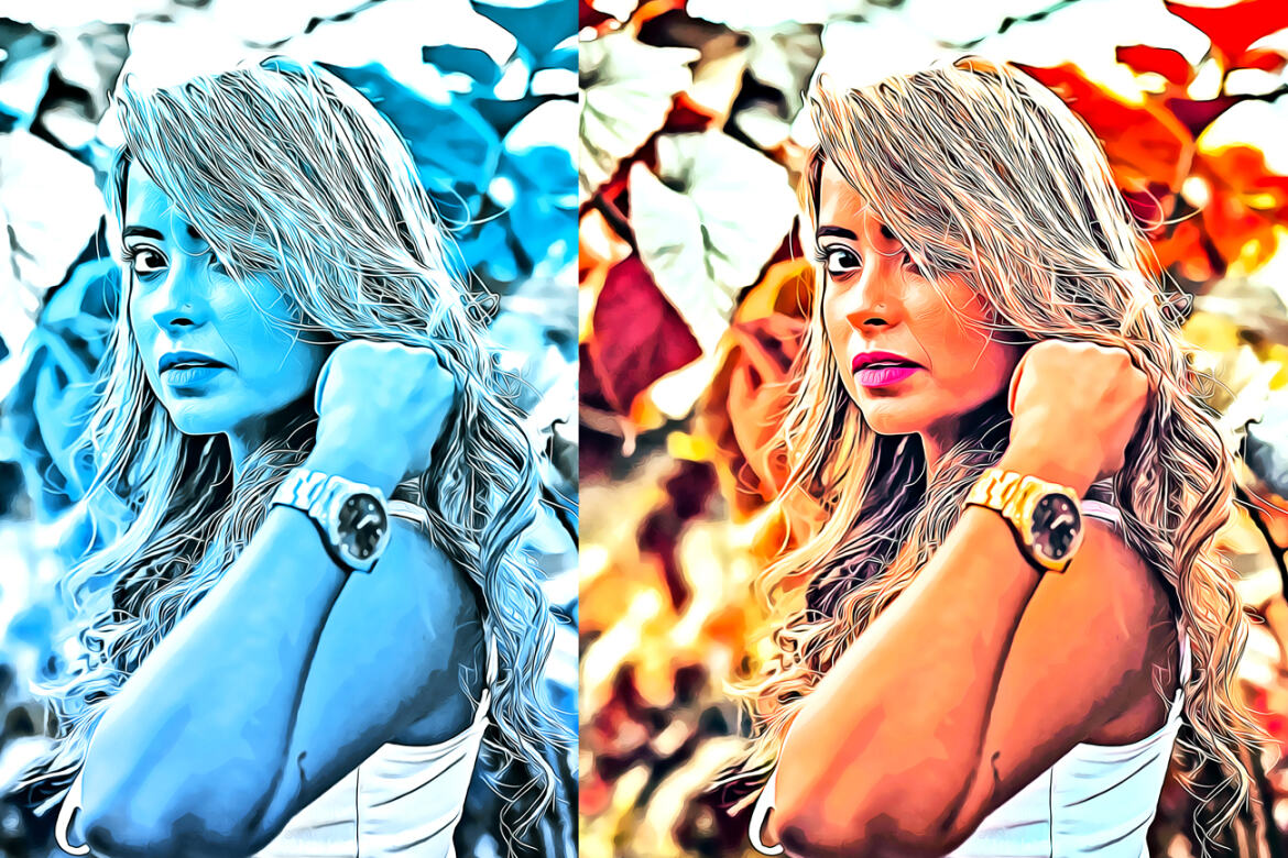 Sharpen Oil Paint Action Deeezy