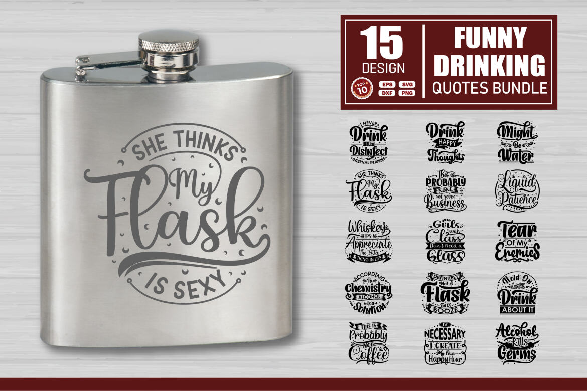 Funny drinking quotes SVG - Flask sayings quotes | Deeezy