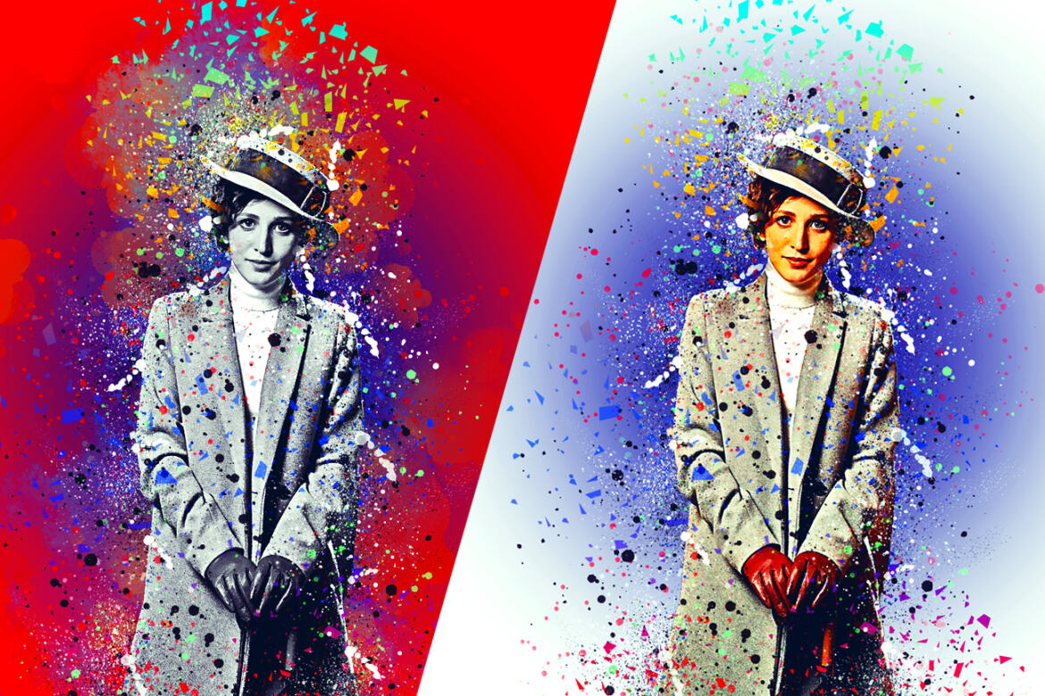 Splatter Dispersion Effect Photoshop Action | Deeezy