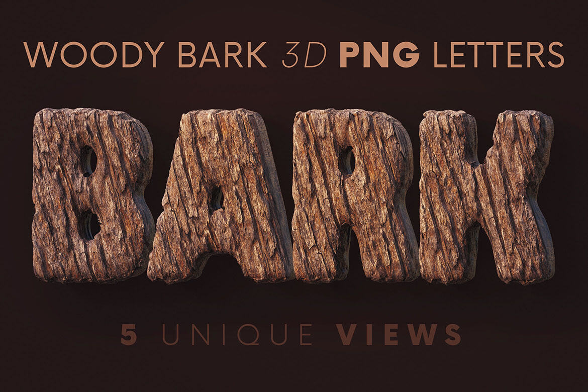Woody Bark - 3D Lettering | Deeezy