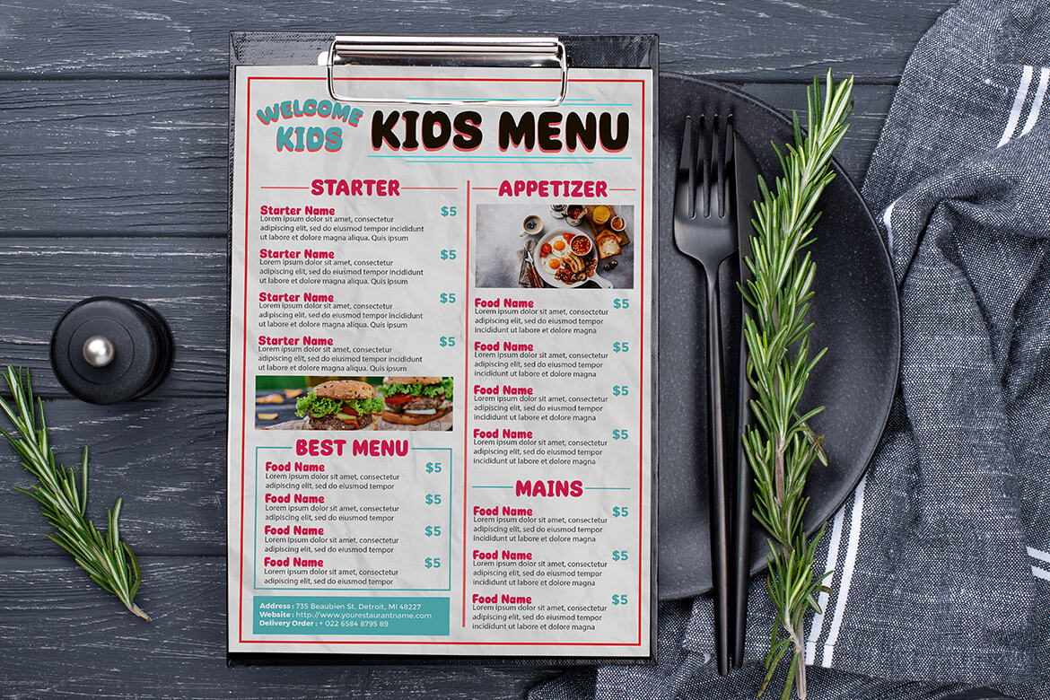 Kids Menu | Deeezy