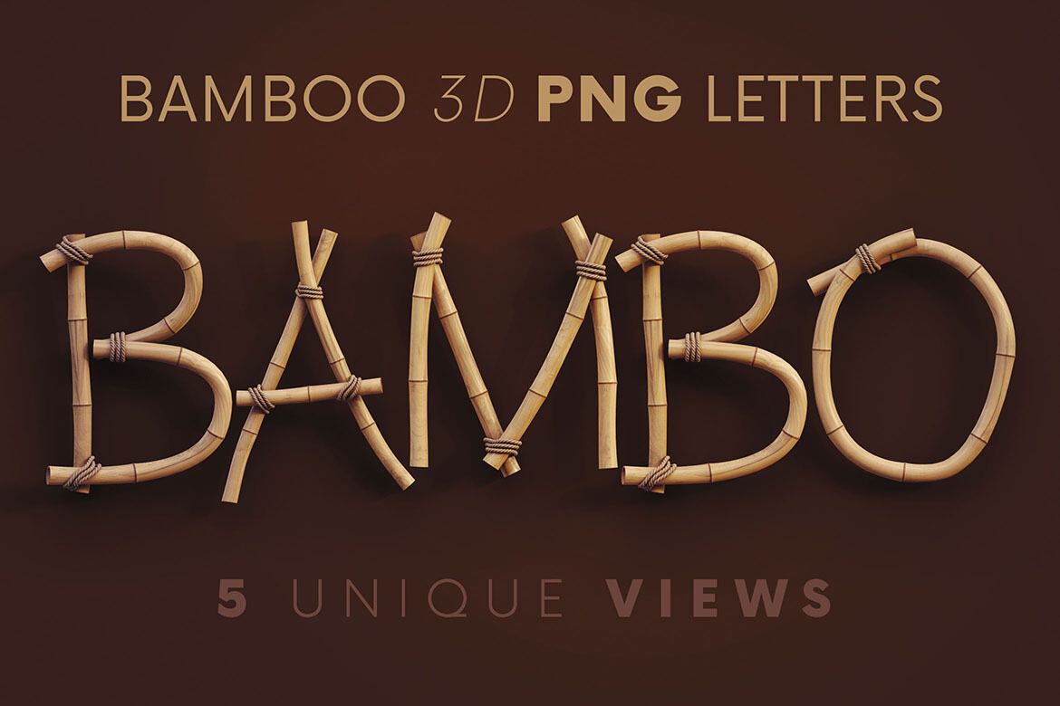 Bamboo 3D Lettering Deeezy