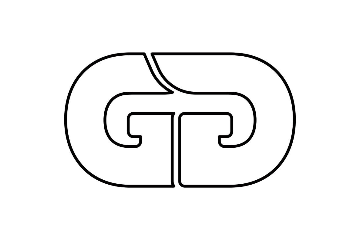 Letter initial GD G D monoline logo design vector illustration | Deeezy